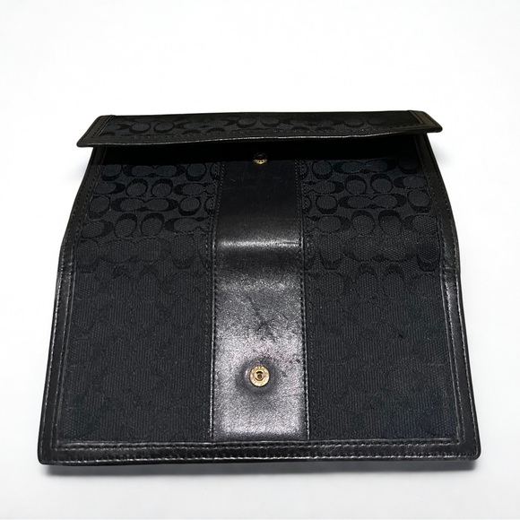 Coach | Signature Black Jacquard Fold Wallet - Picture 5 of 7